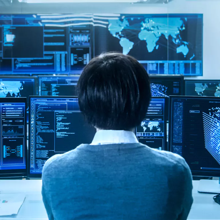 k-and-n-cyber-security-woman-monitoring-security